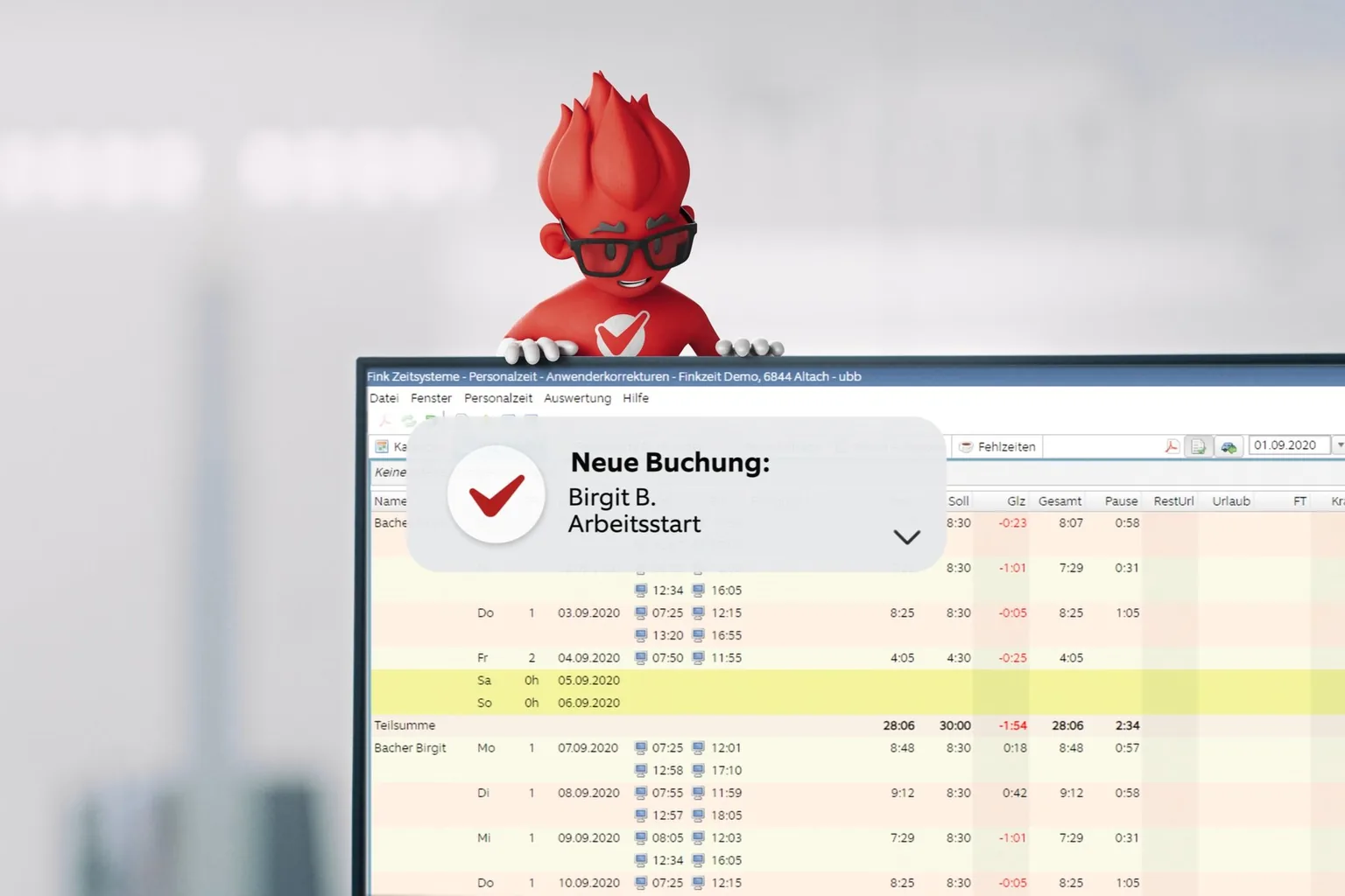 Terminal, Smartphone und PC im Fink System ZSW kombiniert